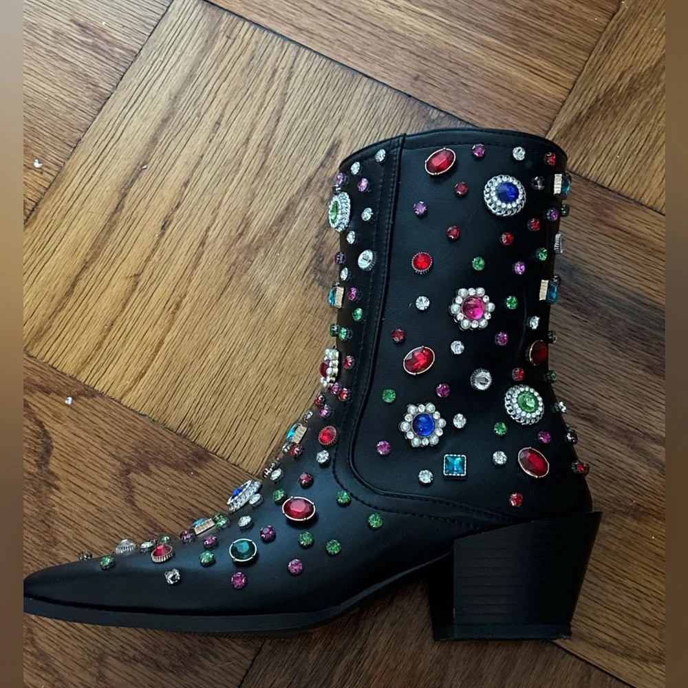 Azalea Wang Studded Boots Size 7 - Picture 4 of 9